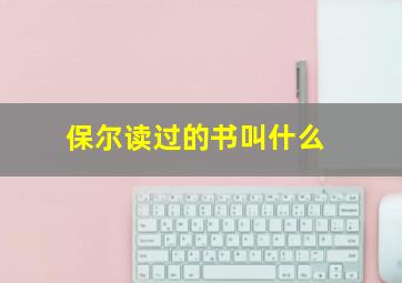 保尔读过的书叫什么