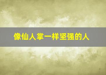 像仙人掌一样坚强的人