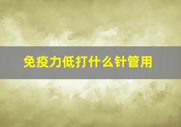 免疫力低打什么针管用