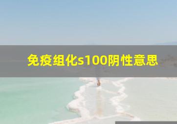 免疫组化s100阴性意思