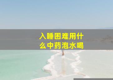 入睡困难用什么中药泡水喝