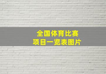 全国体育比赛项目一览表图片