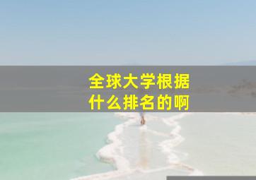 全球大学根据什么排名的啊