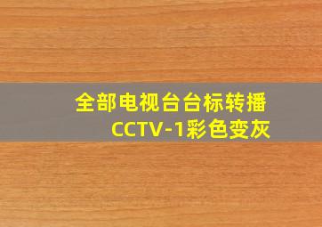 全部电视台台标转播CCTV-1彩色变灰