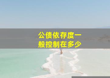 公债依存度一般控制在多少