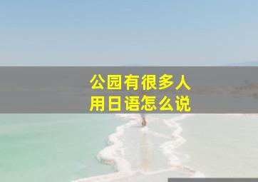 公园有很多人用日语怎么说