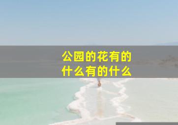 公园的花有的什么有的什么