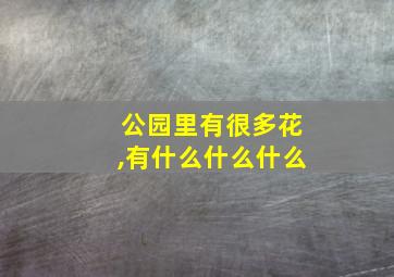 公园里有很多花,有什么什么什么