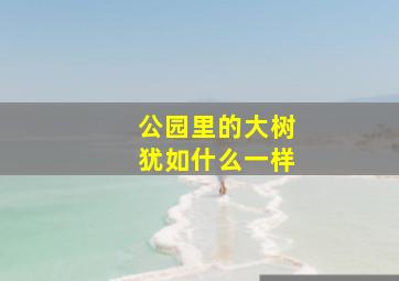 公园里的大树犹如什么一样