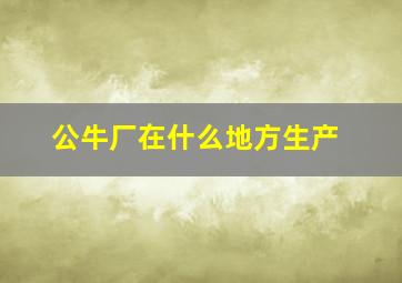 公牛厂在什么地方生产