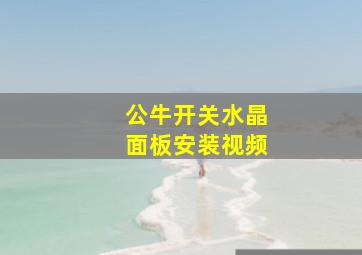 公牛开关水晶面板安装视频