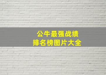 公牛最强战绩排名榜图片大全