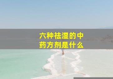 六种祛湿的中药方剂是什么