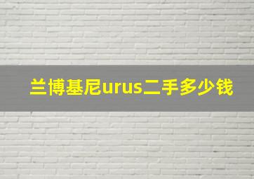 兰博基尼urus二手多少钱