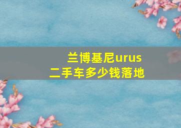 兰博基尼urus二手车多少钱落地