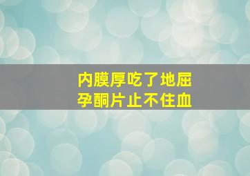 内膜厚吃了地屈孕酮片止不住血