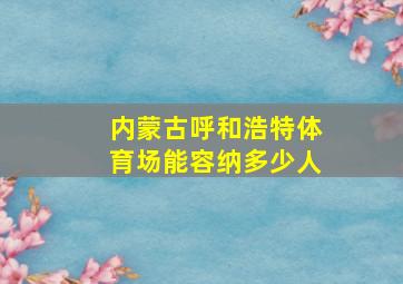 内蒙古呼和浩特体育场能容纳多少人