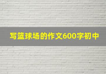 写篮球场的作文600字初中