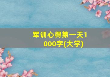 军训心得第一天1000字(大学)