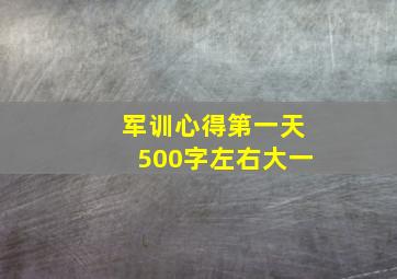 军训心得第一天500字左右大一