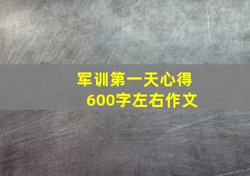 军训第一天心得600字左右作文