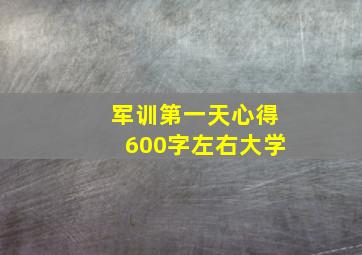 军训第一天心得600字左右大学