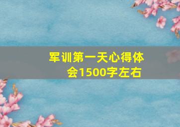 军训第一天心得体会1500字左右