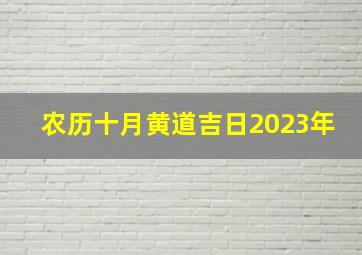 农历十月黄道吉日2023年