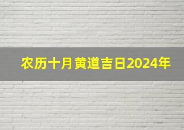 农历十月黄道吉日2024年