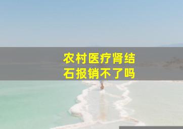 农村医疗肾结石报销不了吗