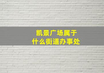 凯景广场属于什么街道办事处