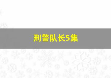 刑警队长5集