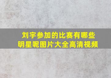 刘宇参加的比赛有哪些明星呢图片大全高清视频