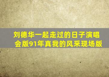 刘德华一起走过的日子演唱会版91年真我的风釆现场版