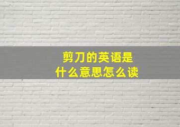 剪刀的英语是什么意思怎么读