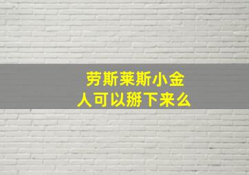 劳斯莱斯小金人可以掰下来么