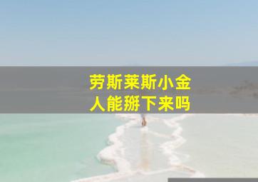 劳斯莱斯小金人能掰下来吗