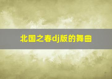 北国之春dj版的舞曲