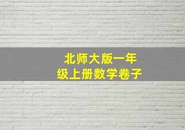 北师大版一年级上册数学卷子