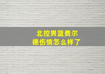 北控男篮费尔德伤情怎么样了