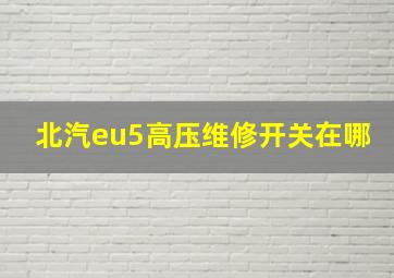 北汽eu5高压维修开关在哪