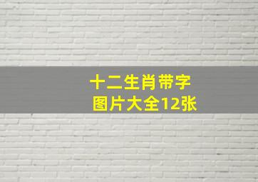 十二生肖带字图片大全12张