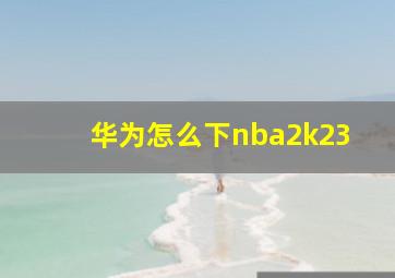 华为怎么下nba2k23