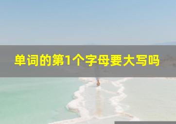 单词的第1个字母要大写吗