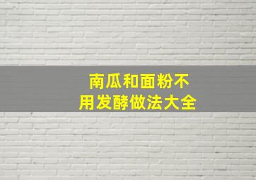 南瓜和面粉不用发酵做法大全