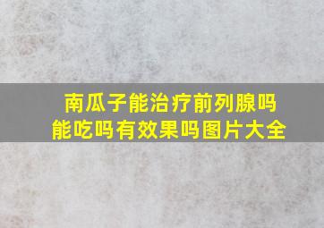 南瓜子能治疗前列腺吗能吃吗有效果吗图片大全