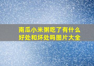 南瓜小米粥吃了有什么好处和坏处吗图片大全