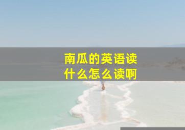 南瓜的英语读什么怎么读啊