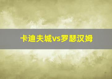 卡迪夫城vs罗瑟汉姆