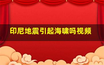 印尼地震引起海啸吗视频